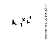 Minimal flying bird silhouettes creating a calm and artistic nature background with a clean aesthetic.
