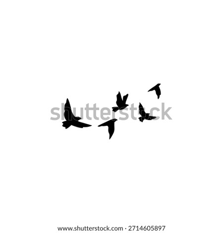 Minimal flying bird silhouettes creating a calm and artistic nature background with a clean aesthetic.
