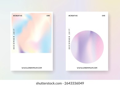 Minimal Foil. Plastic Effect. Abstract Shape. Colorful Prism Template. Memphis Design. Purple Gradient Flyer. Iridescent Background. Pink Minimal Foil