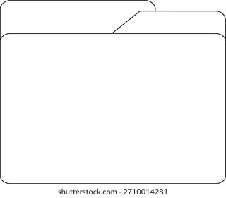 Minimal folder icon in outline style.