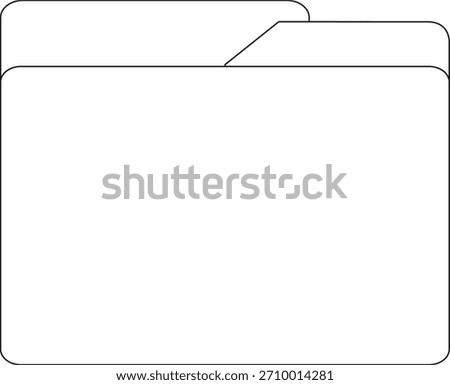 Minimal folder icon in outline style.