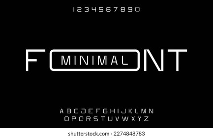 Minimal font. Minimal alphabet. Typography designs set a to z. Vector illustration