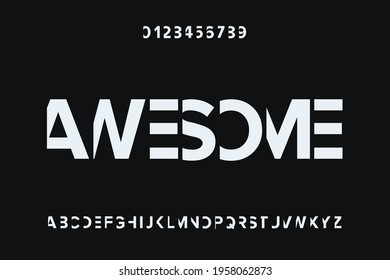 minimal  font, classic lettering, gray style background - Shutterstock ID 1958062873