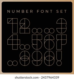 Minimal font creative alphabet Typography minimalist retro style set Vector illustration