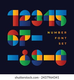 Minimal font creative alphabet Typography minimalist retro style set Vector illustration