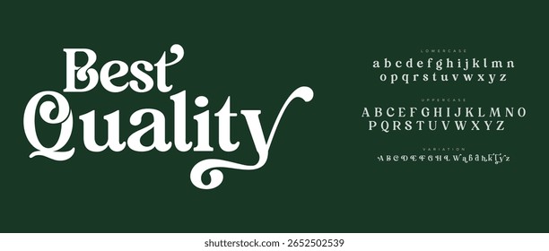 Fonte criativa alfabeto classy mínimo. Fonte minimalista de tipografia . ilustração vetorial
