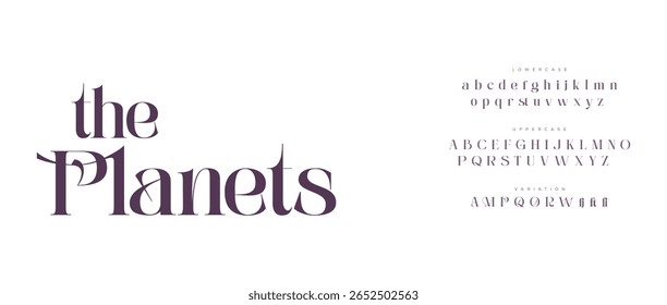 Minimal font creative classy alphabet. Typography minimalistic font . vector illustration