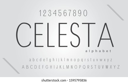 Minimal font creative modern alphabet. Typography thin line regular lowercase.