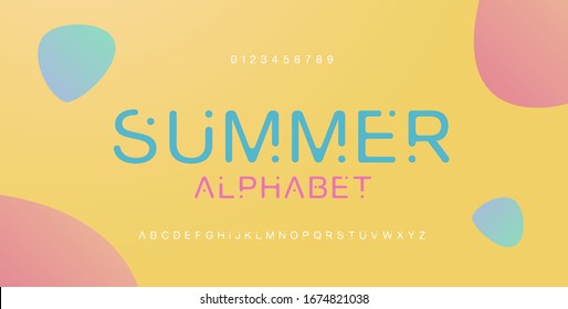 Minimal font creative modern alphabet. Typography with dot regular and number. minimalist style fonts set. vector illustration