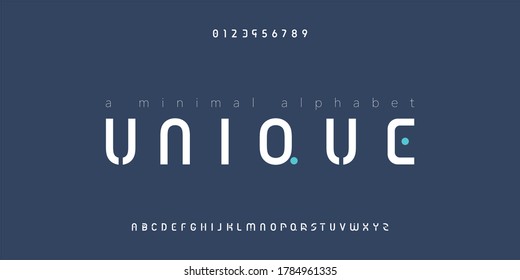 Minimal font creative modern alphabet