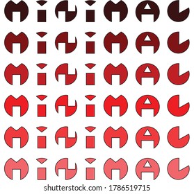 Minimal font creative modern alphabet. minimalist style fonts set. vector illustration,Round Style font