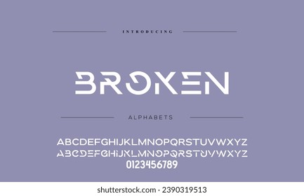 Minimale Schriftart kreatives modernes Alphabet. Typografie mit Punkt normal und Zahl. minimalistische Stilschriften gesetzt. Vektorgrafik
