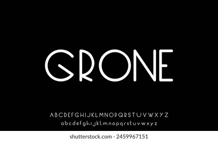 Alfabeto moderno creativo de fuente mínima. Tipografía con punto regular y número. conjunto de Fuentes de estilo minimalista.