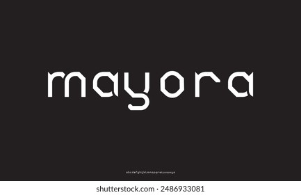 Minimal font creative modern alphabet. Typography with dot regular and number. minimalist style fonts set.