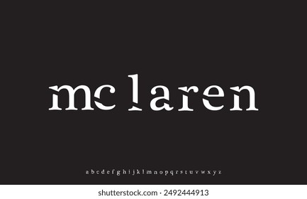 Alfabeto moderno creativo de fuente mínima. Tipografía con regular y número. conjunto de Fuentes de estilo minimalista. Ilustración vectorial
