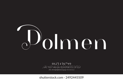 Minimal font creative modern alphabet. Typography with regular and number. minimalist style fonts set. vector illustration