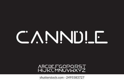 Minimal font creative modern alphabet. Typography with dot regular and number. minimalist style fonts set.