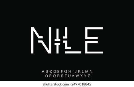 Minimal font creative modern alphabet. Typography minimalist style fonts set.
