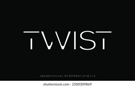 Minimal font creative modern alphabet. Typography with dot regular and number. minimalist style fonts set. vector illustration