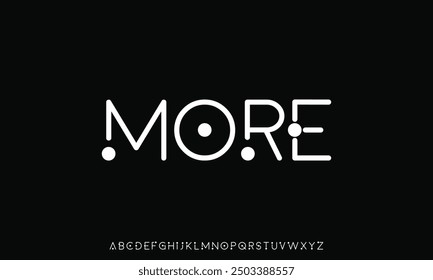 Minimal font creative modern alphabet. Typography with dot regular and number. minimalist style fonts set. vector illustration