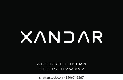 Minimal font creative modern alphabet. Typography with dot regular and number. minimalist style fonts set.