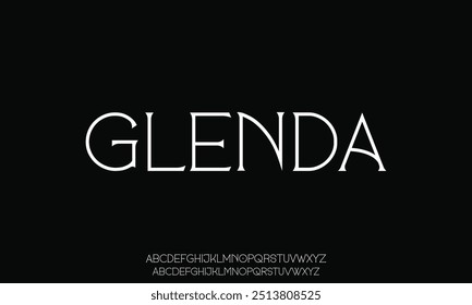 Minimal font creative modern alphabet. Typography with regular and number. minimalist style fonts set.