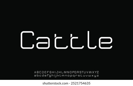 Minimal font creative modern alphabet. Typography with regular and number. minimalist style fonts set.