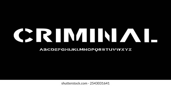 Fuente mínima alfabeto moderno creativo. Tipografía con regular y número. conjunto de Fuentes de estilo minimalista. Ilustración vectorial
