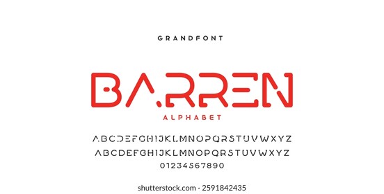 Minimal font creative modern alphabet. Typography with dot regular and number. minimalist style fonts set. vector illustration