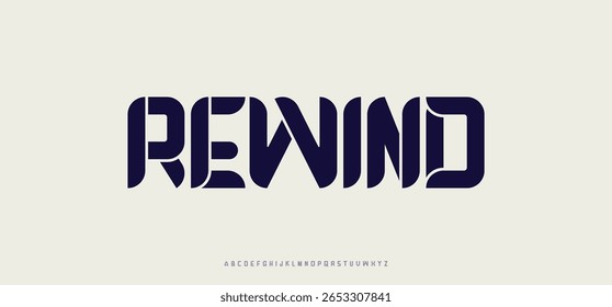 Fonte mínima criativo alfabeto moderno. Tipografia com conjunto de fontes regular e number. minimalist style.