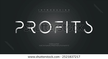Minimal font creative modern alphabet. Typography with dot regular and number. minimalist style fonts set. vector illustration