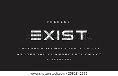 Minimal font creative modern alphabet. Typography with dot regular and number. minimalist style fonts set. vector illustration