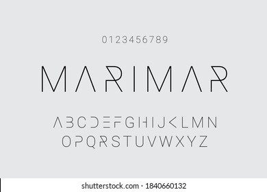 Minimal font creative modern alphabet.Typography minimalist style fonts set.for greeting cards, branding materials, business cards, quotes, posters, websites, merchandise, packaging, invites and more
