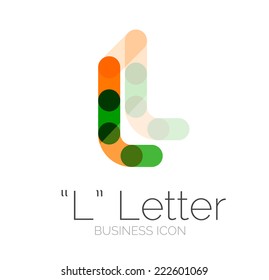 Minimal font or letter logo design isolated on white