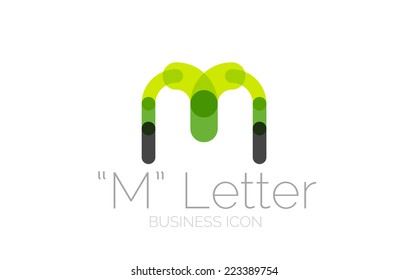 Minimal font or letter logo design isolated on white