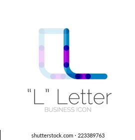 Minimal font or letter logo design isolated on white