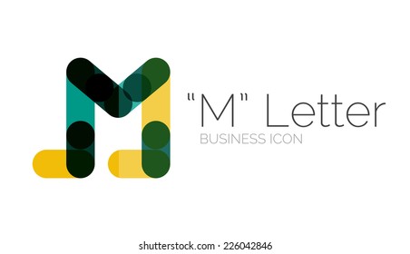 Minimal font or letter logo design isolated on white