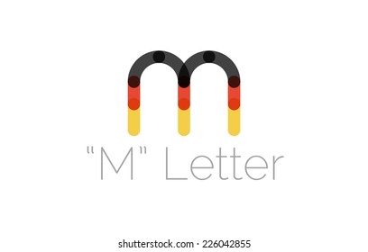 Minimal font or letter logo design isolated on white