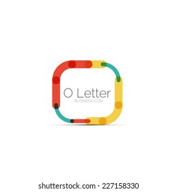 Minimal font or letter logo design isolated on white