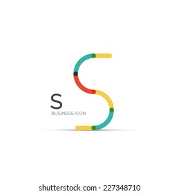 Minimal font or letter logo design isolated on white
