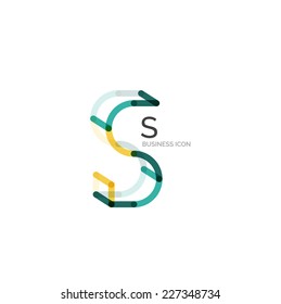 Minimal font or letter logo design isolated on white