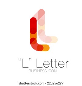 Minimal font or letter logo design isolated on white