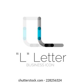 Minimal font or letter logo design isolated on white