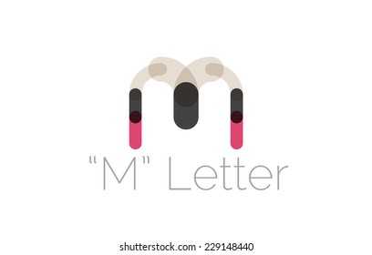 Minimal font or letter logo design isolated on white