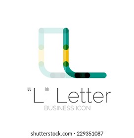 Minimal font or letter logo design isolated on white