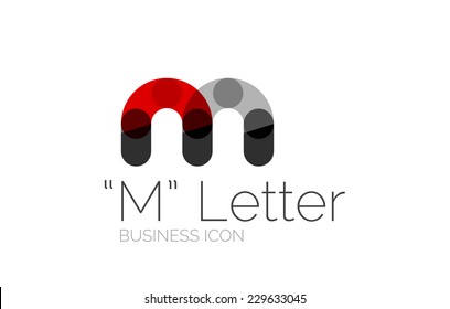 Minimal font or letter logo design isolated on white