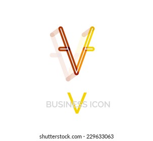Minimal font or letter logo design isolated on white