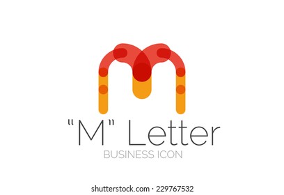 Minimal font or letter logo design isolated on white