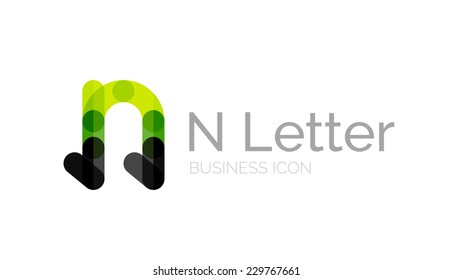 Minimal font or letter logo design isolated on white
