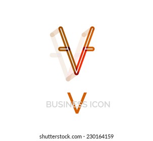 Minimal font or letter logo design isolated on white